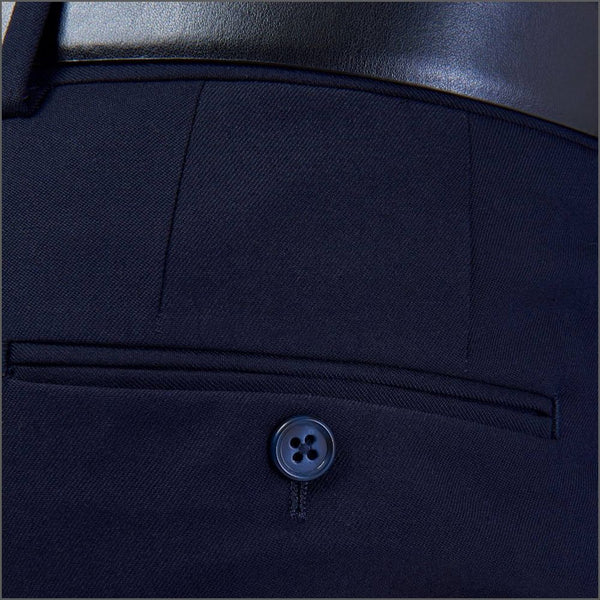 Gurteen Fleet Half Lined Wool Navy Trouser Trouser*