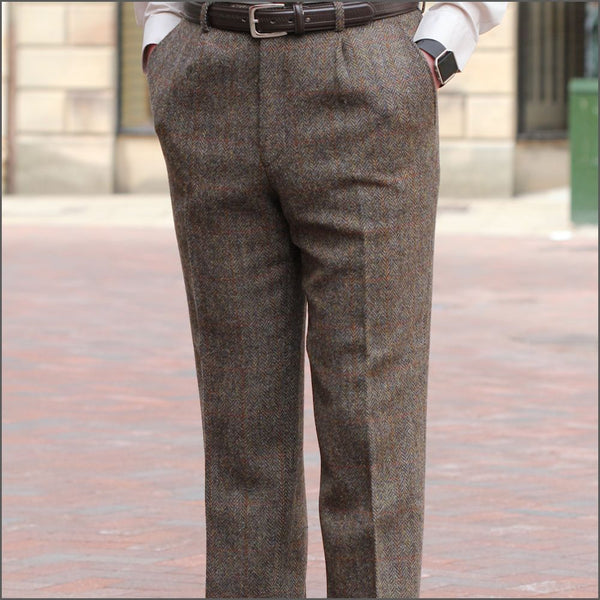 Harris Tweed Brown Herringbone 3 Piece Suit> | Cwmenswear