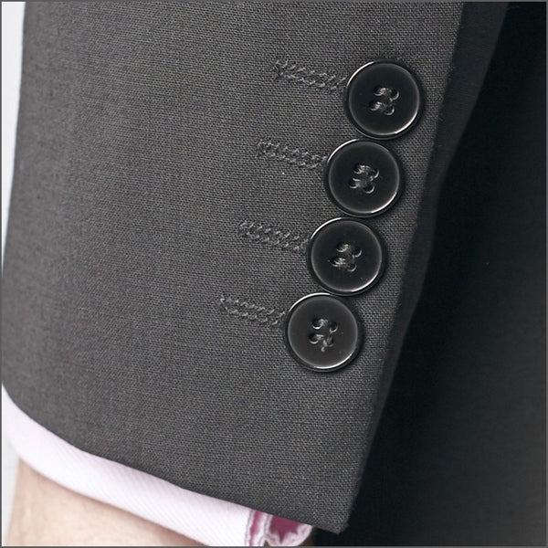 Brook Taverner Cassino Black Fashion Fit Washable Crease Resistant Suit*