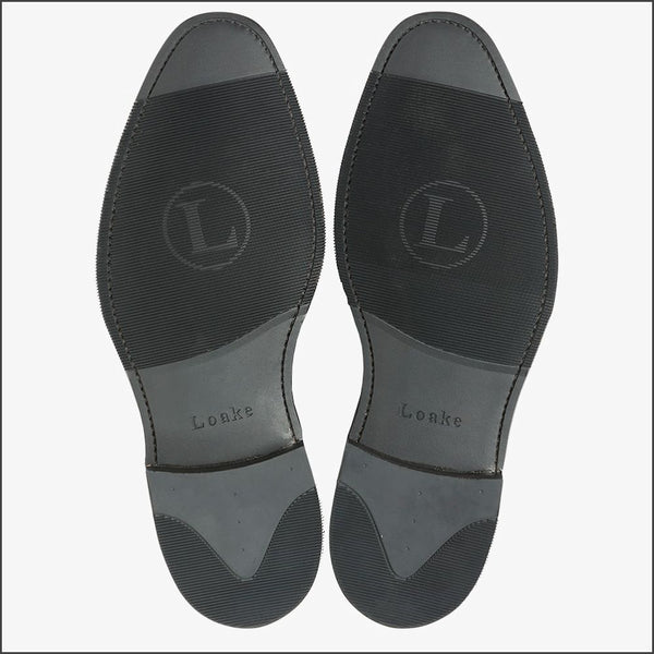 Loake Fleet Black Semi Brogue Oxford Shoeª