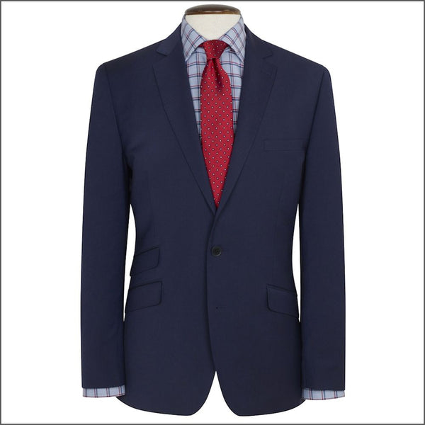 Brook Taverner Cassino Blue Fashion Fit Washable Crease Resistant Suit*