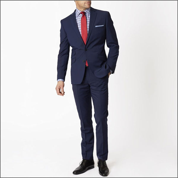 Brook Taverner Cassino Blue Fashion Fit Washable Crease Resistant Suit*