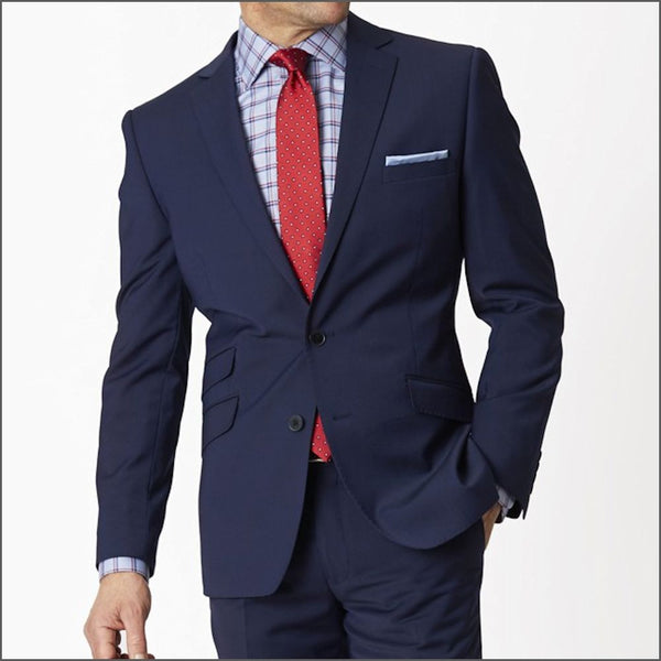 Brook Taverner Cassino Blue Fashion Fit Washable Crease Resistant Suit*