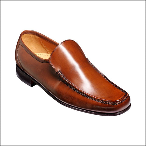 Barker Javron Brown Burnished Calf Moccasin.
