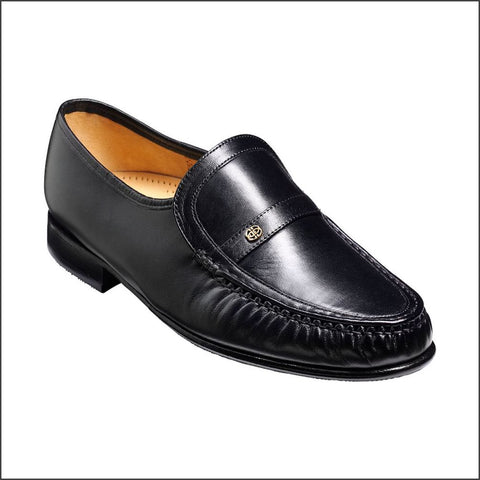 Barker Jefferson Black Kid Moccasin.