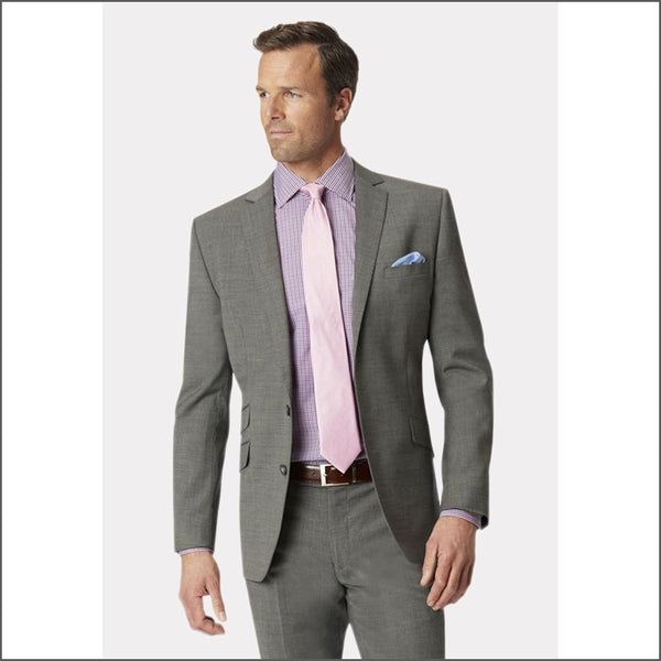 Brook Taverner Cassino Grey Fashion Fit Washable Crease Resistant Suit*