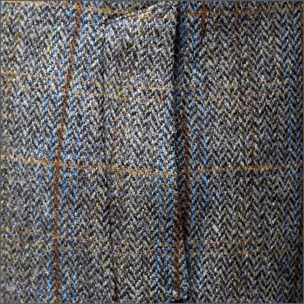 Harris Tweed Brown Blue Herringbone Overcoat^^ | cwmenswear