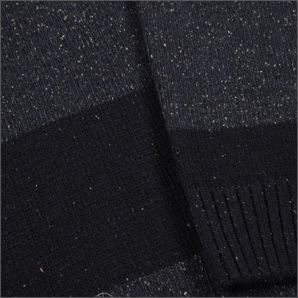 Drifter Navy/Blue Stripe Fleck Zip Neckº