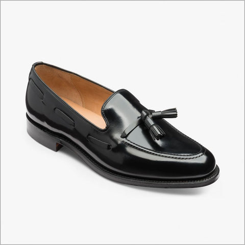 Loake Lincoln Black Leather Classic Tassel Loafer size 9.5 only*