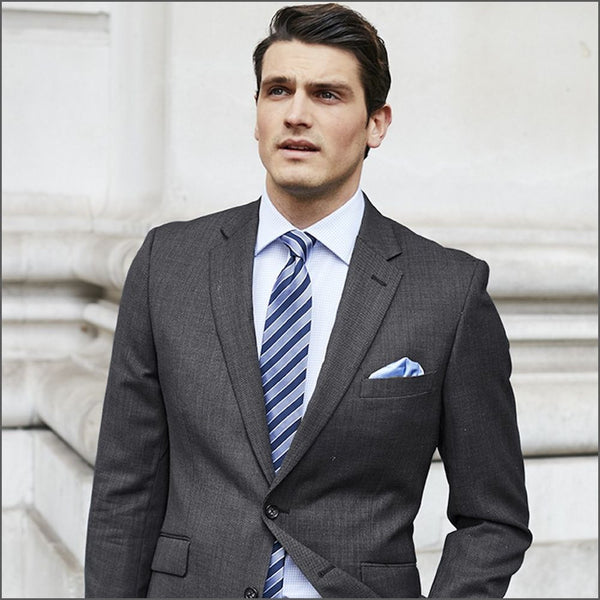 Brook Taverner Dawlish Charcoal Birdseye Super 110's Suit*