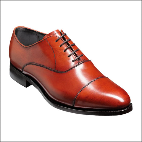 Barker Duxford Rosewood Calf Oxford Toe Cap.