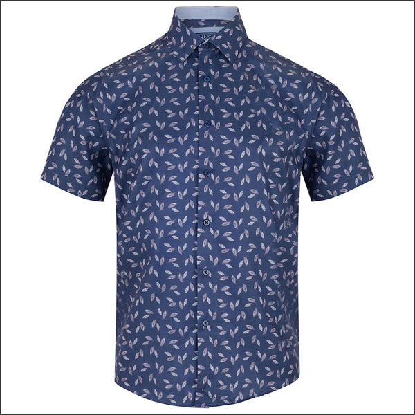 Dg's Dark Blue Pattern Shirt SS- | cwmenswear