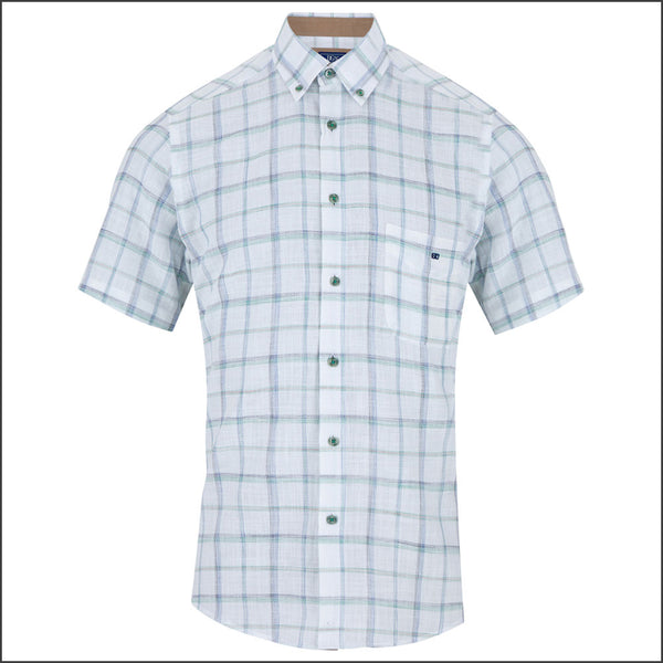 Dg's Blue Multi Check SS Shirt=