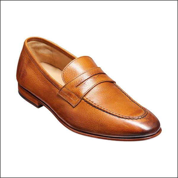 Barker Ledley Cedar Grain Apron Front Mocassin Slip On.