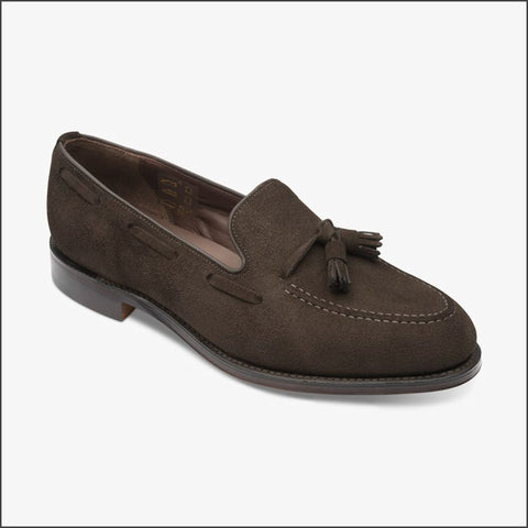 Loake Russell Chocolate Brown Suede Loafer Size 9.5 Onlyª