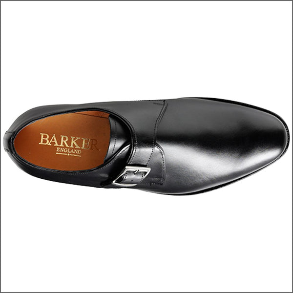 Barker Northcote Black Calf Monk Strap Leather soleº