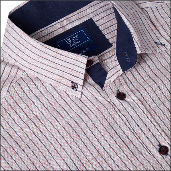 Dg's Wine Woven Stripe SS Shirt=