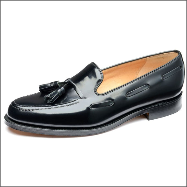 Loake Lincoln Black Leather Classic Tassel Loafer size 9.5 only*