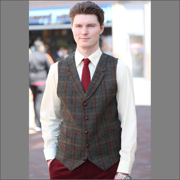 Harris Tweed Angus Waist Coat`