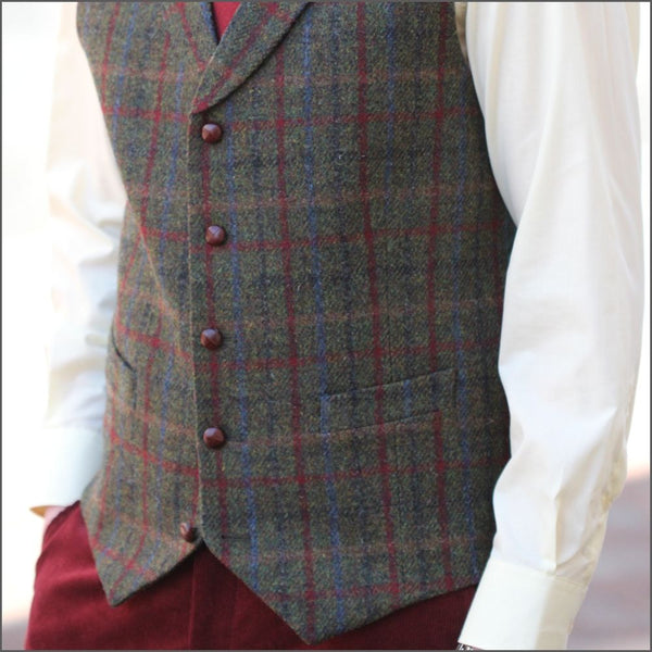 Harris Tweed Angus Waist Coat`