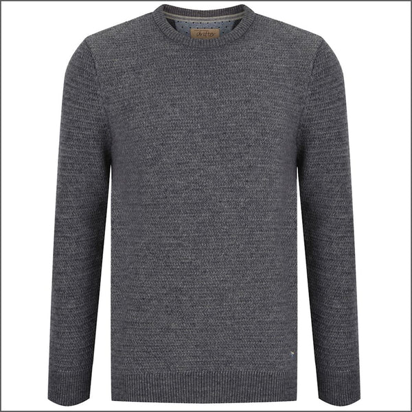 Drifter Grey Chunky Knit Crew Neckº