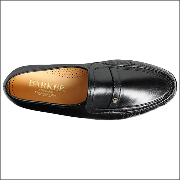 Barker Jefferson Black Kid Moccasin.