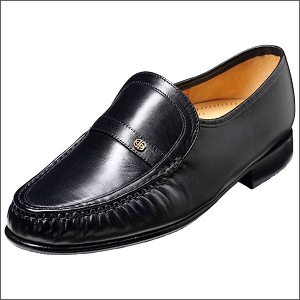 Barker Jefferson Black Kid Moccasin.