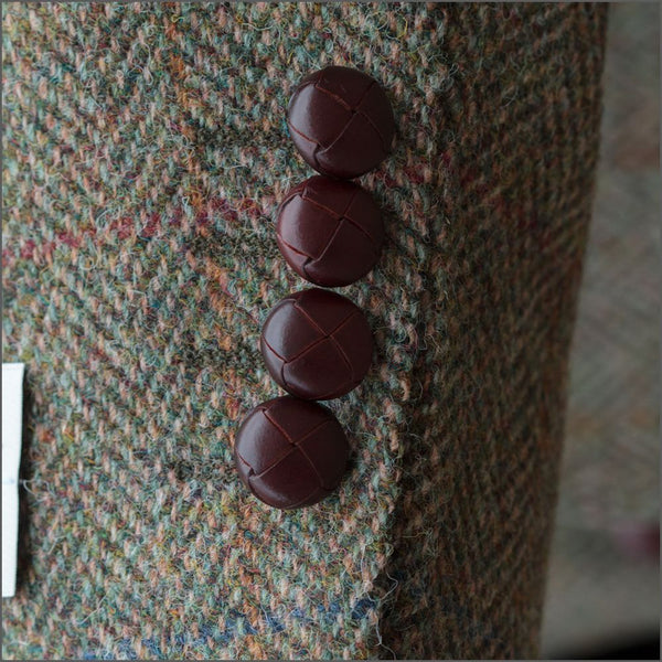 Harris Tweed Beige/Olive Herringbone Jacket~~