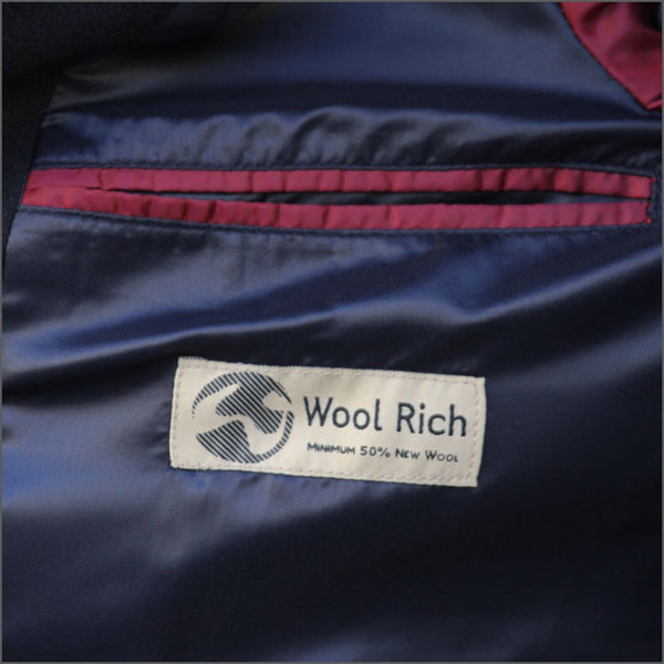 Douglas Wool Rich Navy Car Coat<>