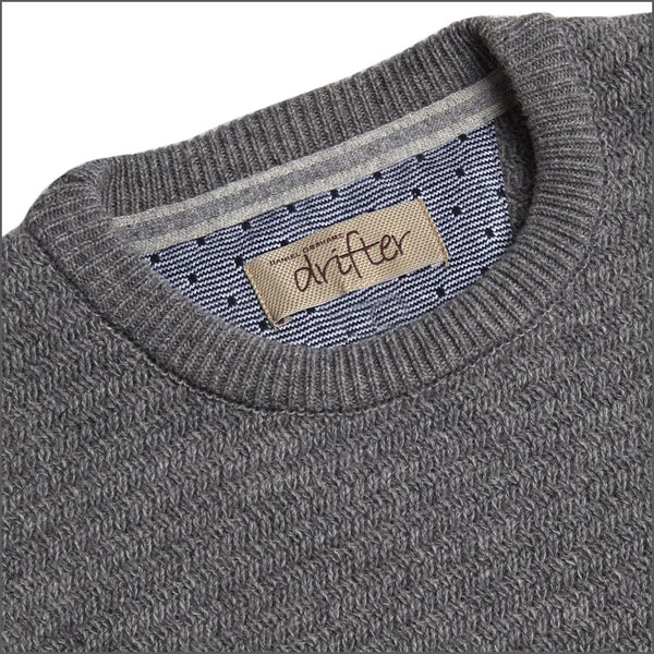 Drifter Grey Chunky Knit Crew Neckº