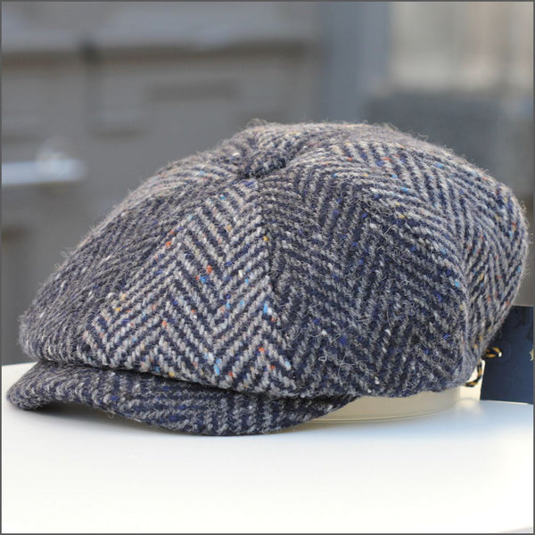 Donegal Multi Blue 8pc Tweed Cap