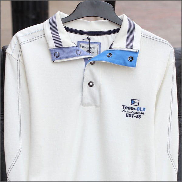 Baileys Ecru Rugby Top: