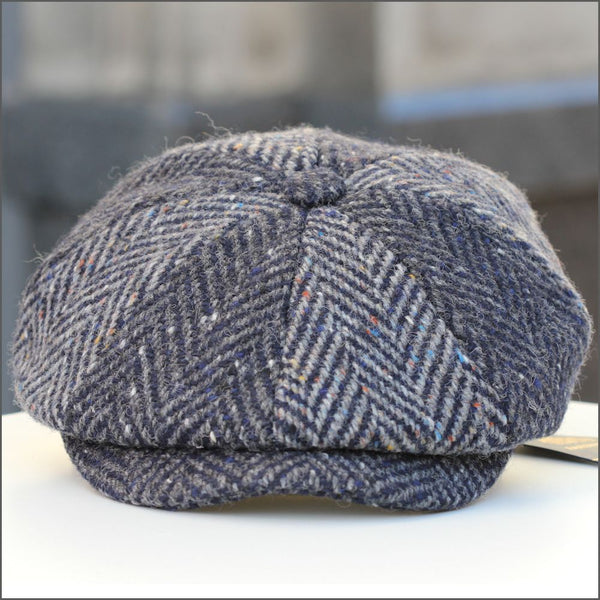 Donegal Multi Blue 8pc Tweed Cap