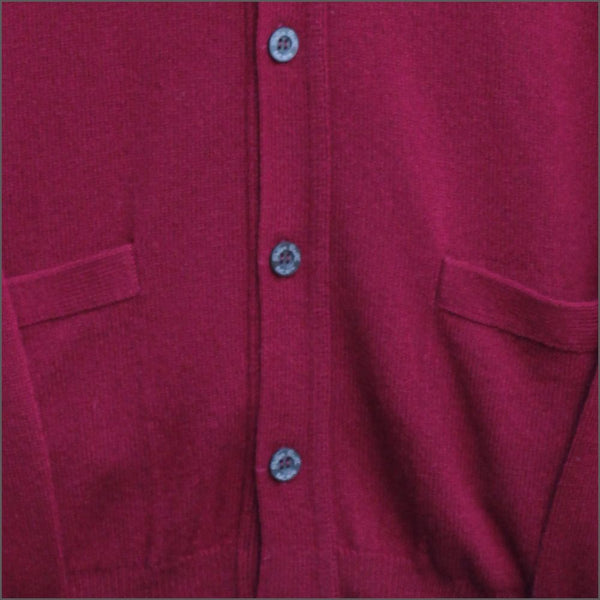 Peter Scott Claret New Wool Cardigan@