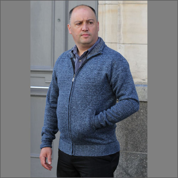 Raphael Valencino Mike Blue Zip Cardigan*