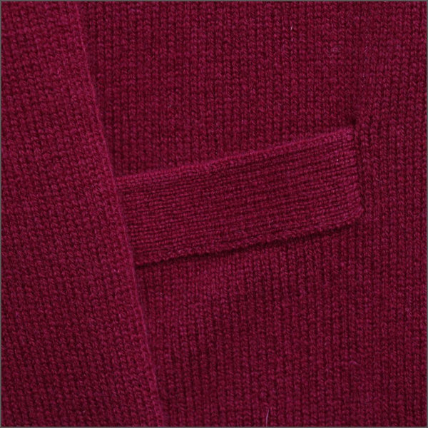Peter Scott Claret New Wool Cardigan@