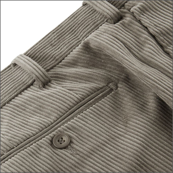 Dg's Merit Cotton Taupe Corduroy Trousers*