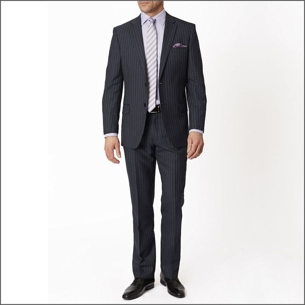 Brook Taverner Epsom Grey Pinstripe Super 110's Suit*