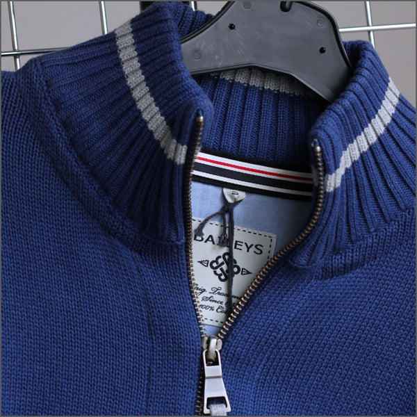 x Baileys Royal Blue Cotton Zip Cardigan@