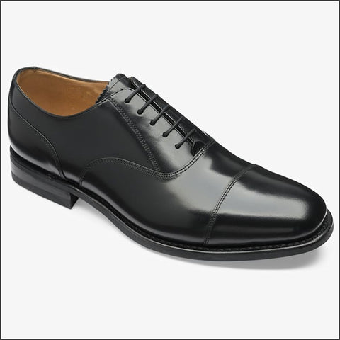 Loake 300 Classic Toe Cap G Fit Black Oxford Shoe Size 9.5 Only*