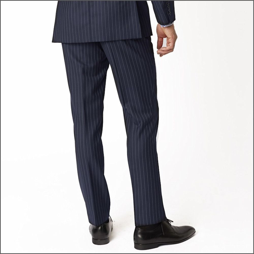 Brook Taverner Epsom Navy Pinstripe Super 110's Suit** | cwmenswear