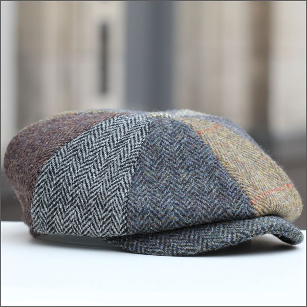 Harris Tweed Lewis Multi 8 Piece Cap--