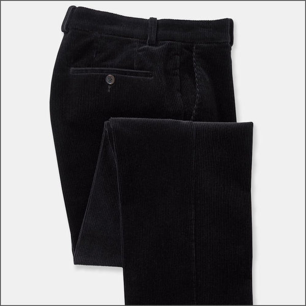Brook Taverner Ellroy Black Cord Trouser*