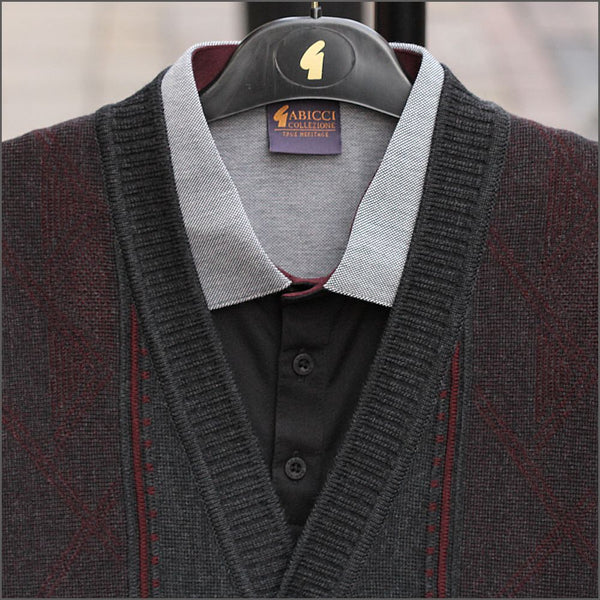 Dg's Charcoal Pattern Cardigan@