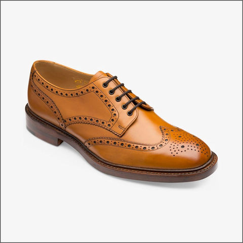 Loake Chester Tan Brogue Shoe Rubber Soleª