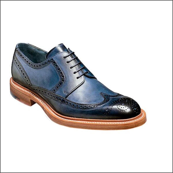 Barker Bailey Navy Hand Painted Derby Wingtip Brogue.