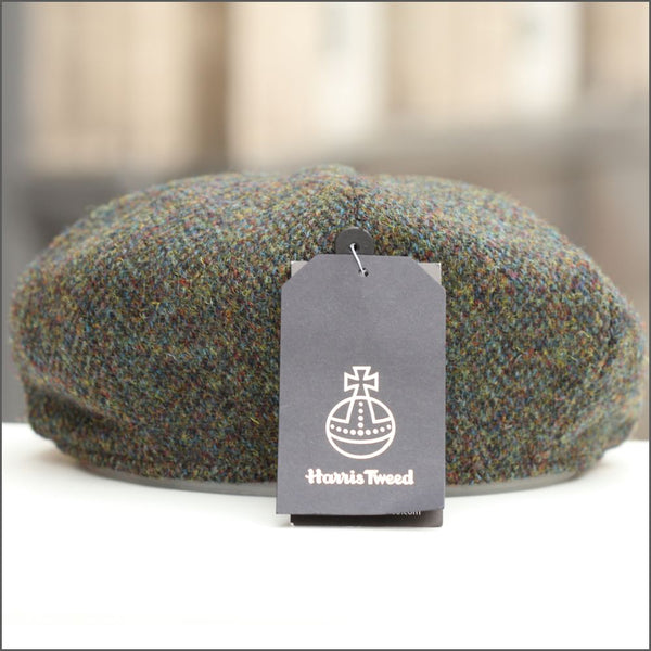 Harris Tweed Carloway 8 Piece Marl Herringbone Cap--