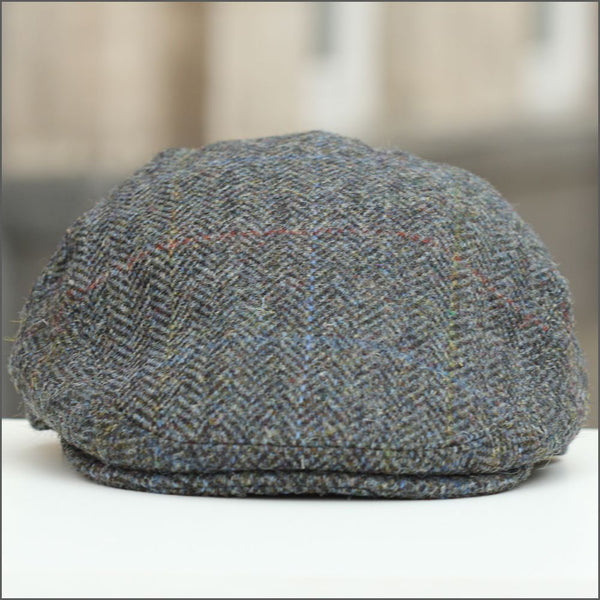 Harris Tweed Stornoway Charcoal Herringbone Cap--