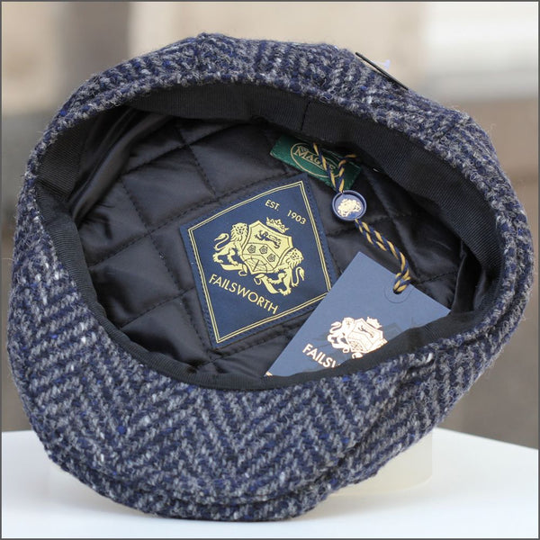 Donegal Longford Blue Tweed Cap+