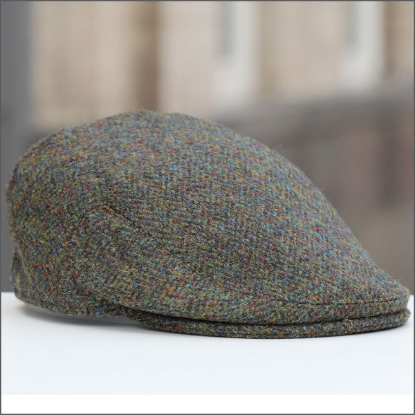 Harris Tweed Stornoway Brown Herringbone Cap--